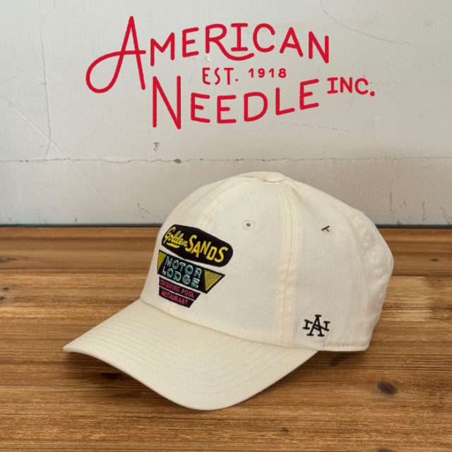 AMERICAN NEEDLE (アメリカンニードル)　BALLPARK - GOLDEN SANDS MOTOR LODGE　【キャップ 帽子 定番 人気  ロゴ】【SMU674A-GSANDS