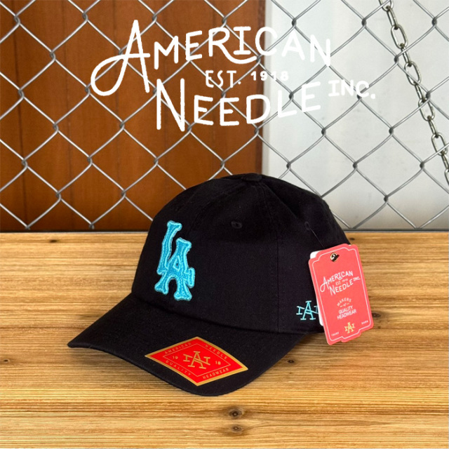 AMERICAN NEEDLE (アメリカンニードル)　BALL PARK - LOS ANGELS(BLACK)　【キャップ 帽子 定番 人気 LA ロゴ】【SMU674A-LA】