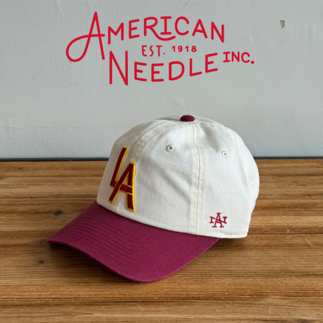 AMERICAN NEEDLE (アメリカンニードル)　UNITED - BALLPARK - (IVORY)　【キャップ 帽子 定番 人気 LA ロゴ】【SMU674A-LA】