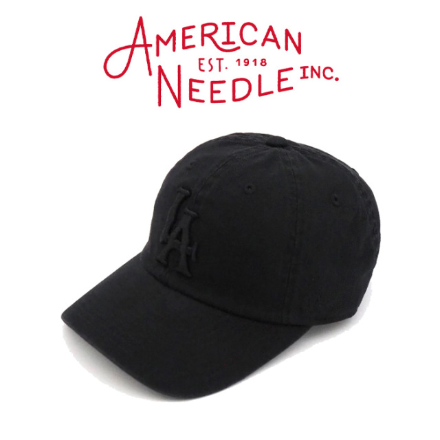 AMERICAN NEEDLE (アメリカンニードル)　LOS ANGELES - BALLPARK - (BLACK)　【キャップ 帽子 定番 人気 LA ロゴ】【SMU674C-LA】