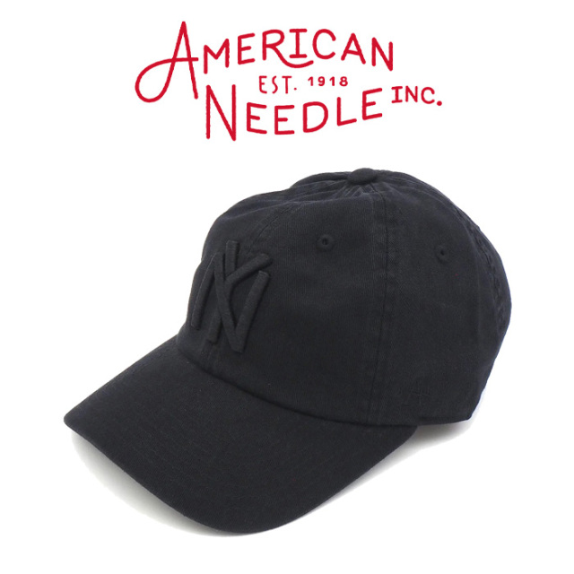 AMERICAN NEEDLE (アメリカンニードル)　NY BLACK YANKEES - BALLPARK - (BLACK)　【キャップ 帽子 定番 人気 NY ロゴ】【SMU674C-NY