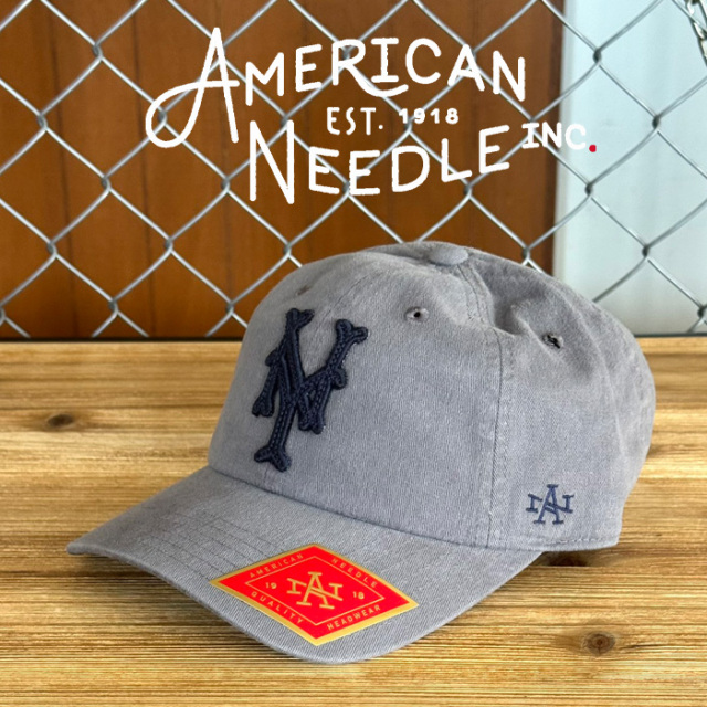 AMERICAN NEEDLE (アメリカンニードル)　NEW YORK CUBANS - ARCHIVE - (COOL GRAY)　【キャップ 帽子 定番 人気 NY ロゴ】【SMU694B-