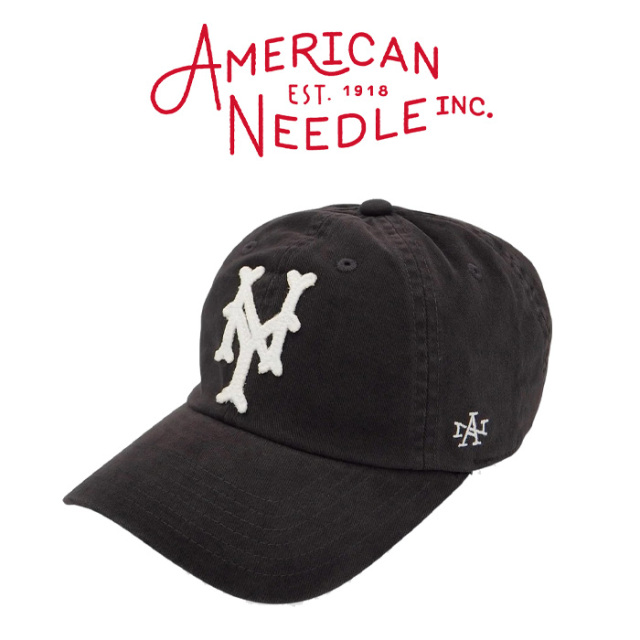 AMERICAN NEEDLE (アメリカンニードル)　NEW YORK CUBANS - ARCHIVE - (BLACK)　【キャップ 帽子 定番 人気 NY ロゴ】【SMU694C-NYC