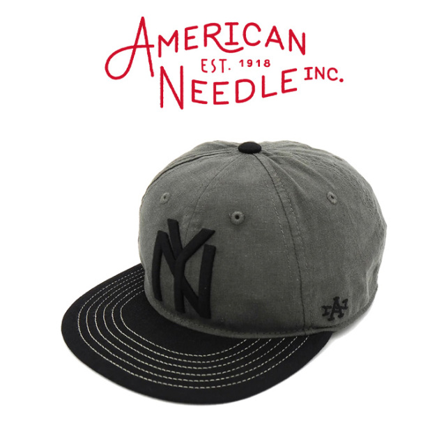 AMERICAN NEEDLE (アメリカンニードル)　NEW YORK BLACK YANKEES - LINE OUT - (DARK GREEN /BLACK)　【キャップ 帽子 定番 人気 NY 