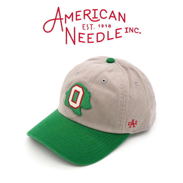 AMERICAN NEEDLE (アメリカンニードル)　Oakland Oaks - BALLPARK NEW TIMER - (GREY / KELLY GREEN)　【キャップ 帽子 定番 人気 OA