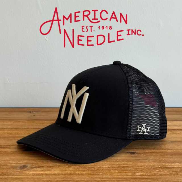 AMERICAN NEEDLE (アメリカンニードル)　ARCHIVE - NY BLACK YANKEES　【キャップ 帽子 定番 人気  ロゴ】【SMU716A-NBY】