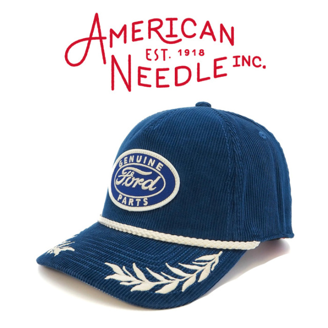 AMERICAN NEEDLE (アメリカンニードル)　CORDUROY ROPE - FORD (ROYAL)　【キャップ 帽子 定番 人気  ロゴ】【SMU724A-FORD】