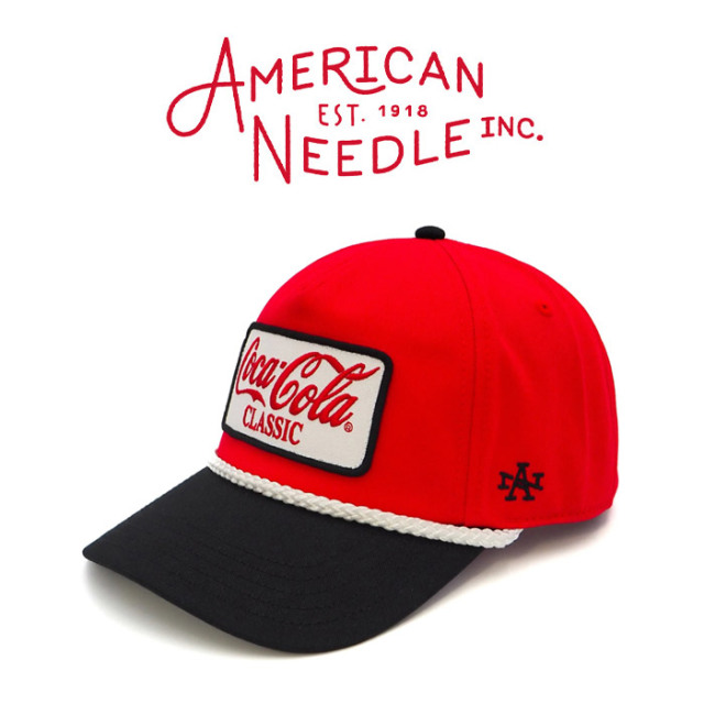 AMERICAN NEEDLE (アメリカンニードル)　ROSCOE - COKE (RED)　【キャップ 帽子 定番 人気  ロゴ】【SMU769A-COKE】