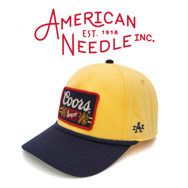 AMERICAN NEEDLE (アメリカンニードル)　ROSCOE - COORS (LEMON ICE/NAVY)　【キャップ 帽子 定番 人気  ロゴ】【SMU769A-COORS】