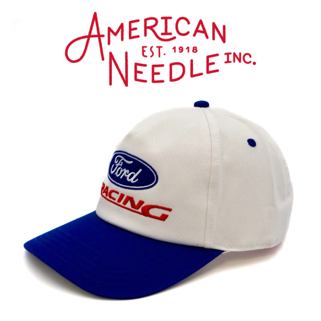 AMERICAN NEEDLE (アメリカンニードル)　ROSCOE - FORD (WHITE/ROYAL)　【キャップ 帽子 定番 人気  ロゴ】【SMU769B-FORD】