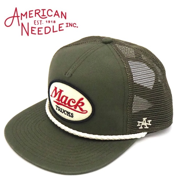 AMERICAN NEEDLE (アメリカンニードル)　Mack Truck - WYATT - (OLIVE)　【キャップ 帽子 定番 人気 ロゴ】【SMU795A-MACKT】