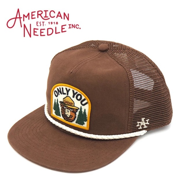 AMERICAN NEEDLE (アメリカンニードル)　SMOKEY BEAR - WYATT - (BROWN)　【キャップ 帽子 定番 人気 ロゴ】【SMU795A-SMOKEY】