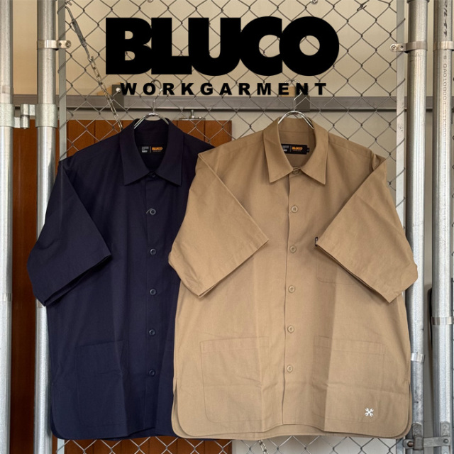 BLUCO (ブルコ )　GARAGE WORK SHIRT S/S　【ワークシャツ 半袖】【153-21-006】【2025 SUMMER コレクション 新作】