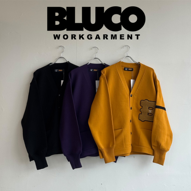BLUCO (ブルコ)　LETTERED CARDIGAN　【カーディガン】【155-15-002】【2025 LATE SUMMER FALL COLLECTION】【お取り寄せ キャンセル