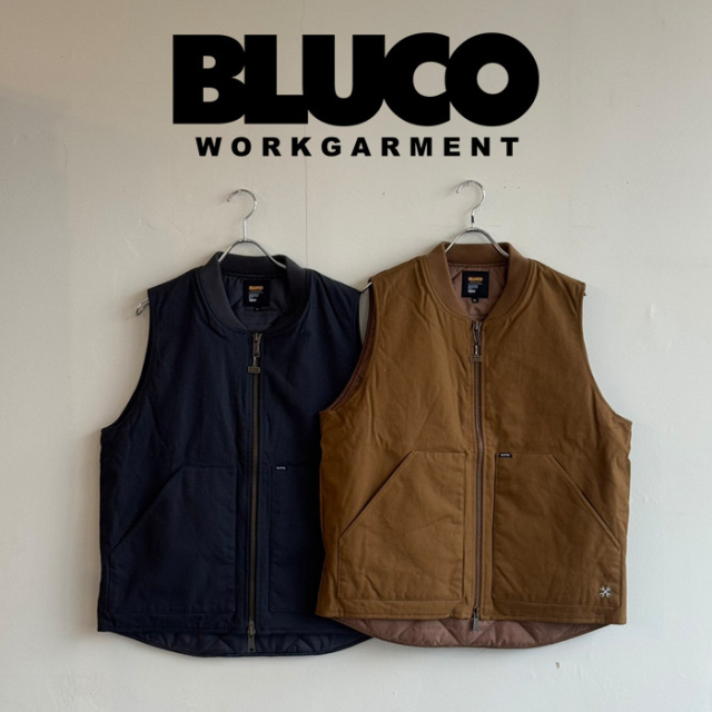 BLUCO ,ブルコ, RIB COLLAR DUCK VEST