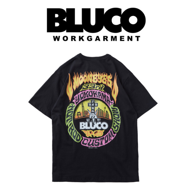 BLUCO (ブルコ)　POCKET T-SHIRTS -FIRE-【ポケットTシャツ】【158-22-038】【HOT ROD CUSTOM SHOW 2025 限定アイテム】【MOONEYES X