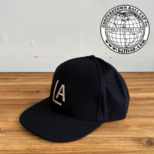 COOPERSTOWN BALL CAP (クーパーズタウンボールキャップ)　MID CROWN CAP SNAPBACK 1943 Los Angeles Angels (BLACK)　【ロサンゼル