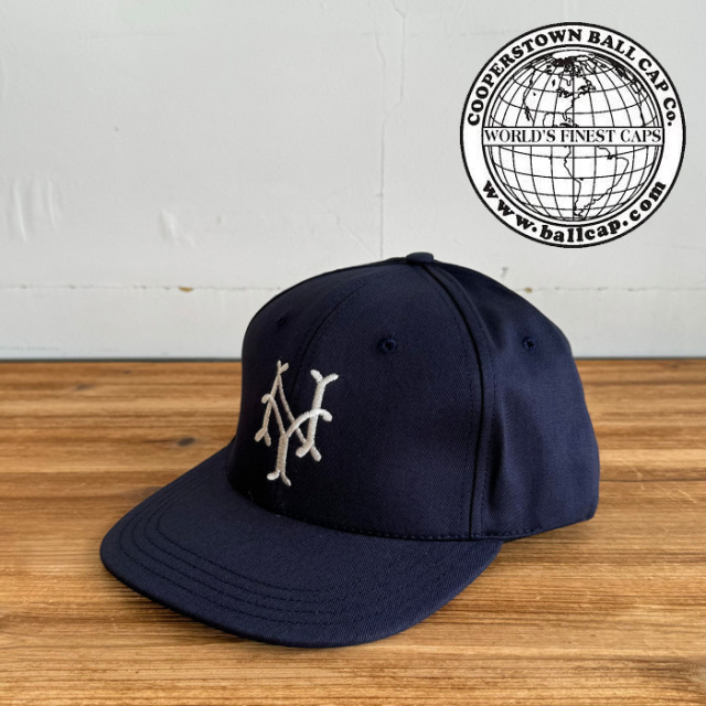 COOPERSTOWN BALL CAP (クーパーズタウンボールキャップ)　MID CROWN CAP SNAPBACK NYCC 1947 (NAVY)　【ニューヨークキューバンズ】