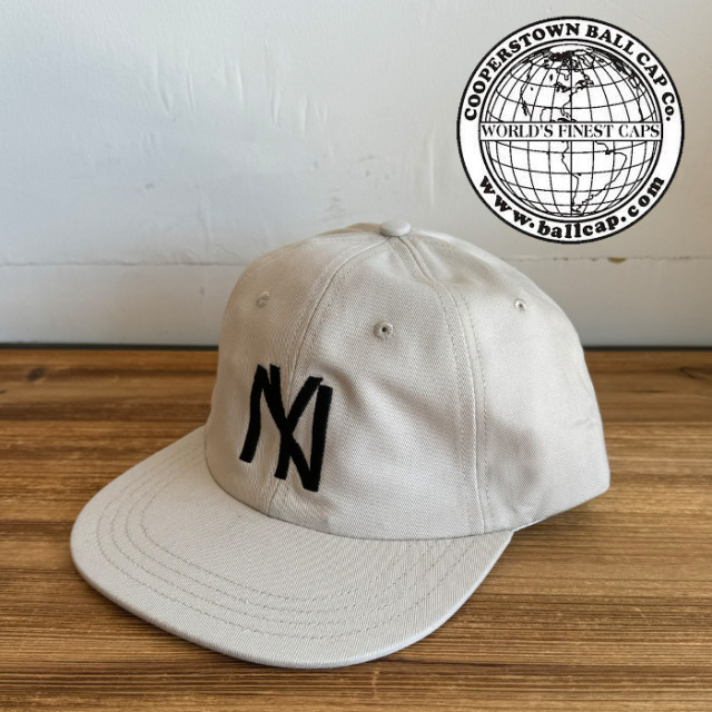 COOPERSTOWN BALL CAP (クーパーズタウンボールキャップ)　1935 NYBYC (STONE)　【キャップ 帽子 定番 人気 NY ロゴ MADE IN USA】