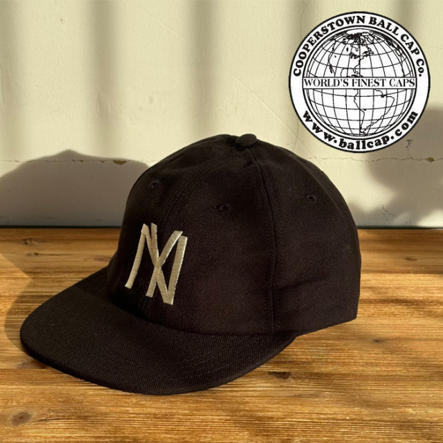 COOPERSTOWN BALL CAP (クーパーズタウンボールキャップ)　1935 NYBYC (WOOL SAGE CAP)　【キャップ 帽子 定番 人気 NY ロゴ MADE IN