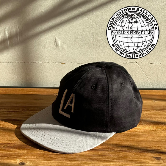 COOPERSTOWN BALL CAP (クーパーズタウンボールキャップ)　1943 Los Angeles (BLACK/GRAY 2TONE)　【ロサンゼルス エンゼルス】【キ