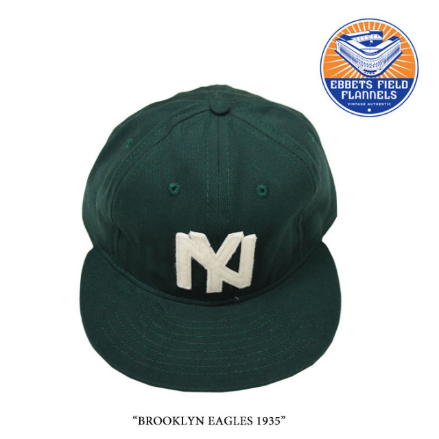 EBBETS FIELD FLANNELS(エベッツフィールドフランネルズ)　BROOKLYN EAGLES 1935　【EBBETS FIELD FLANNELS コットンツイルキャップ