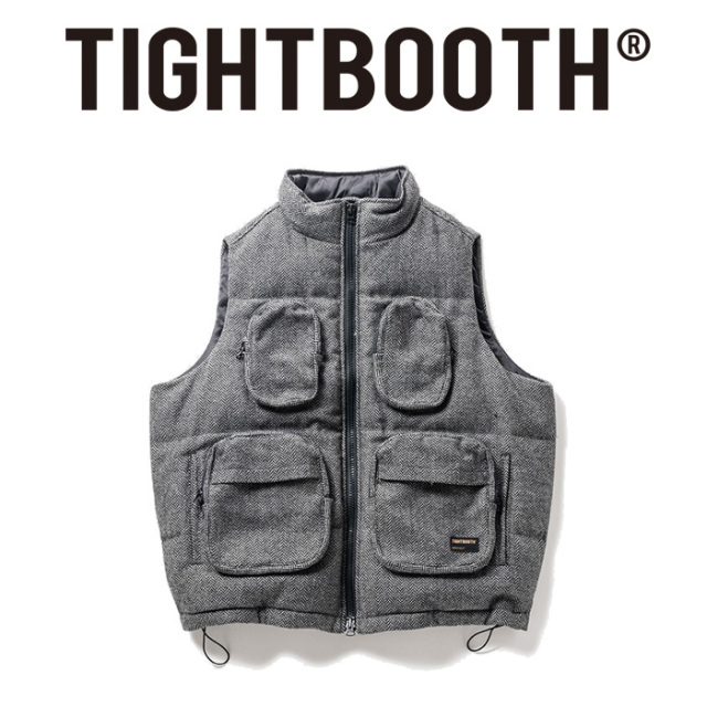 TIGHTBOOTH PRODUCTION (タイトブース プロダクション)　TWEED DOWN VEST 　 【ベスト ダウン ツイード アウター】【TIGHTBOOTH PROD