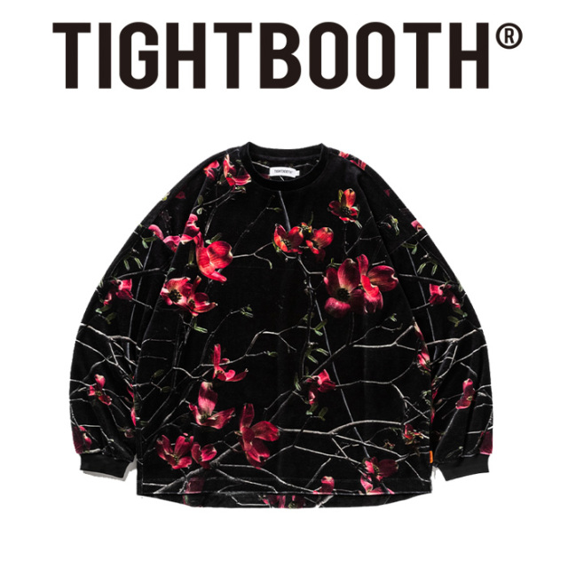 TIGHTBOOTH PRODUCTION (タイトブース プロダクション)　 DOGWOOD VELOUR L/S SHIRT 　 【ベロア クルー ロングスリーブ TEEシャツ】