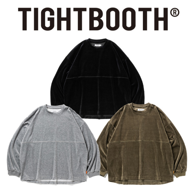 【SALE30%OFF】　TIGHTBOOTH PRODUCTION (タイトブース プロダクション)　 VELOUR CREW L/S SHIRT 　 【ベロア クルー ロングスリー