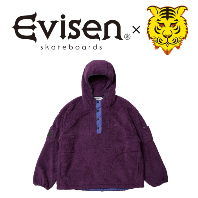 【EVISEN】 Evisen Skateboards (エヴィセン スケートボード)　 FEELIN’ SHAGGY FLEECE ANORAK 　 【フリース アノラック ジャケット