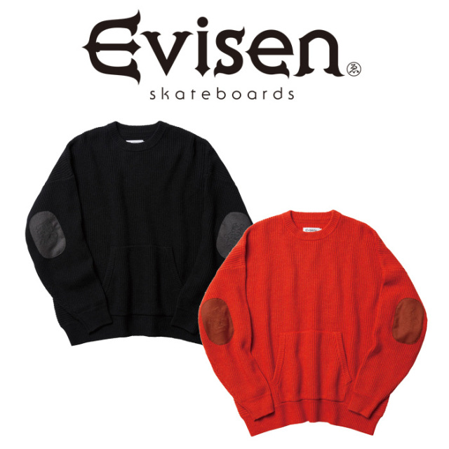 【EVISEN】 Evisen Skateboards (エヴィセン スケートボード)　 LOW-GAUGE KNIT CREWNECK　 【クルーネック ニット】【エビセン スケ