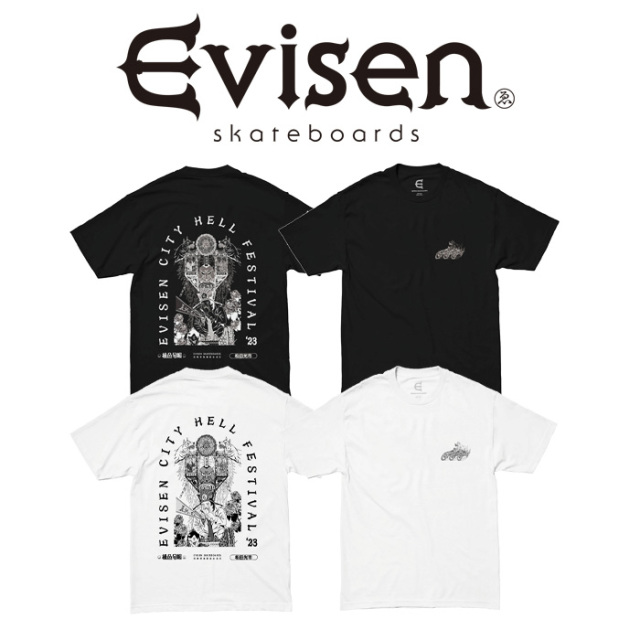 Evisen Skateboards (エヴィセン スケートボード)　 CITY HELL FESTIVAL 　 【Tシャツ】【エビセン スケートボード Evisen Skateboar