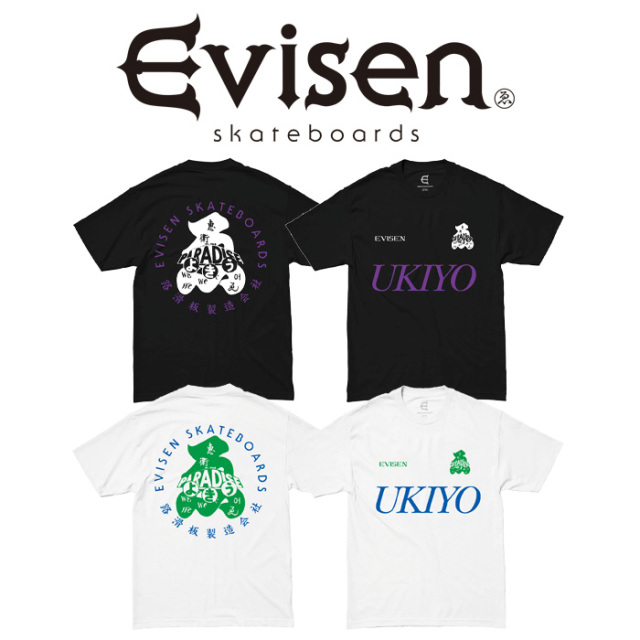 Evisen Skateboards (エヴィセン スケートボード)　 UKIYO 　 【Tシャツ】【エビセン スケートボード Evisen Skateboards ゑ インタ