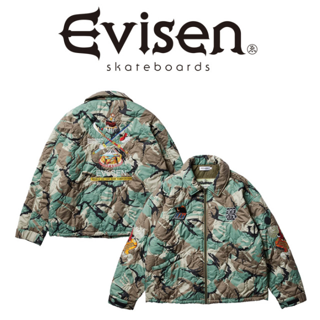 【EVISEN】 Evisen Skateboards (エヴィセン スケートボード)　 SOUVENIR QUILTING JACKET 　 【キルティングジャケット スーベニア 