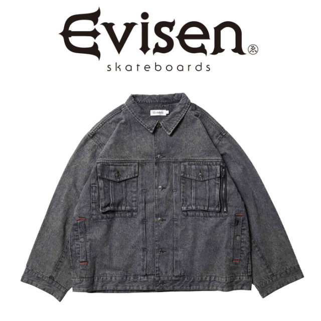 【EVISEN】 Evisen Skateboards (エヴィセン スケートボード)　 DENIM JACKET 　 【デニム アウター ジャケット】【エビセン スケー