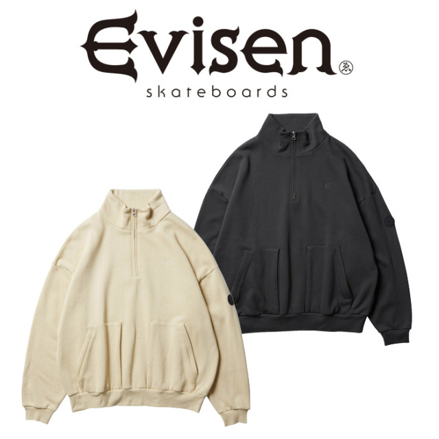 【EVISEN】 Evisen Skateboards (エヴィセン スケートボード)　 POCKET ZIP-UP SWEATSHIRT 　 【スウェット ジップアップ】【エビセ