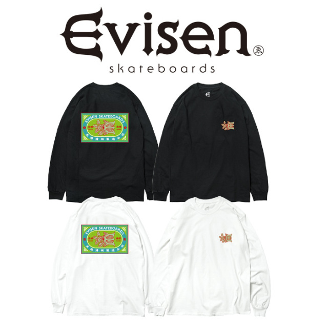 Evisen Skateboards (エヴィセン スケートボード)　HAKKA LOGO LS　 【ロングスリーブTシャツ ロンT】【エビセン スケートボード Evi