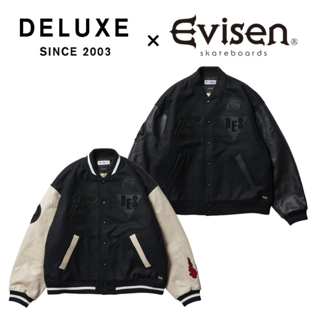 Evisen Skateboards (エヴィセン スケートボード)　EVISEN × DELUXE VARSITY BOYS JACKET　 【バーシティージャケット スタジャン】