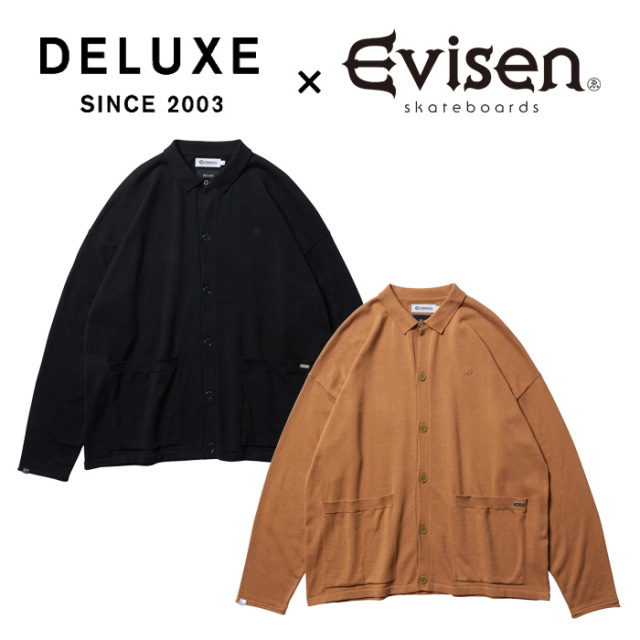 Evisen Skateboards (エヴィセン スケートボード)　EVISEN × DELUXE ZENAKU DELUXE KNIT SHIRTS　 【デラックス ニットシャツ】【エ