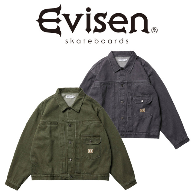 【EVISEN】 Evisen Skateboards (エヴィセン スケートボード)　 LINDA COLOR DENIM JKT 　 【デニム ジャケット アウター 】【エビセ