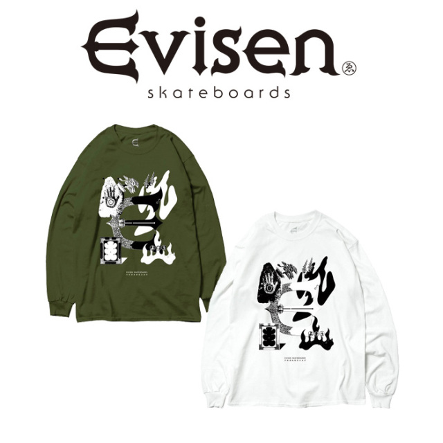 Evisen Skateboards (エヴィセン スケートボード)　SHADOW BOY LOGO LS　 【ロングスリーブTシャツ】【エビセン スケートボード Evis