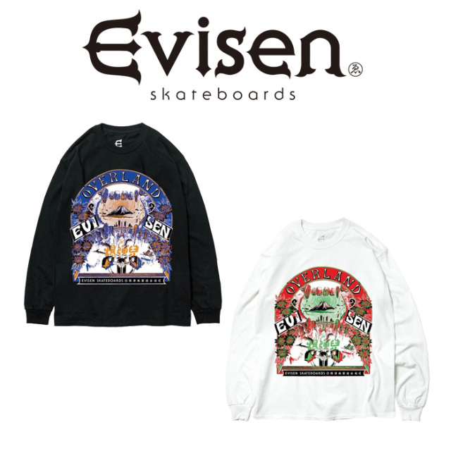 Evisen Skateboards (エヴィセン スケートボード)　OVERLAND LS　 【ロングスリーブTシャツ】【エビセン スケートボード Evisen Skat