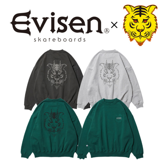 Evisen Skateboards (エヴィセン スケートボード)　 TORA EVI LOGO CREW SWEAT　 【パーカー フーディ】【5lack スラック】【高田音