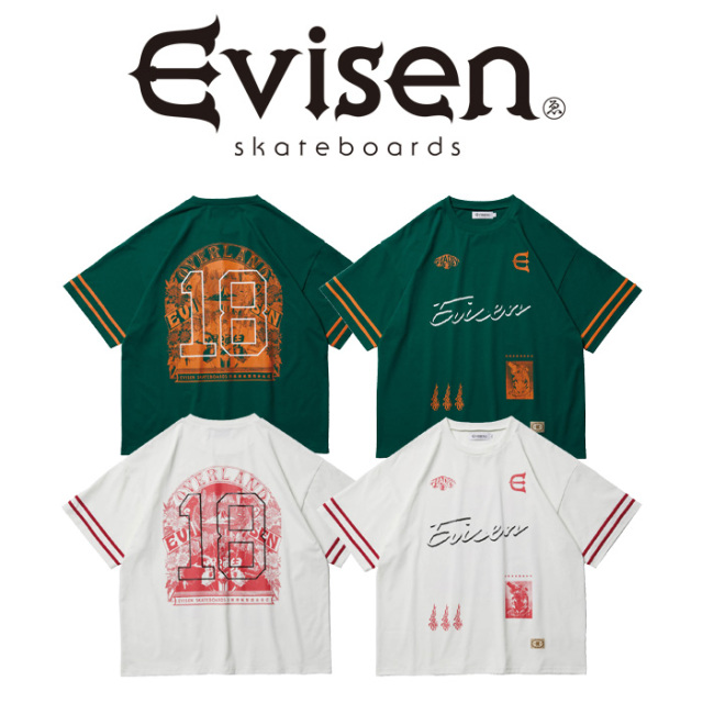 Evisen Skateboards (エヴィセン スケートボード)　 18 FOOTBALL SHIRT　 【Tシャツ フットボールシャツ】【エビセン スケートボード