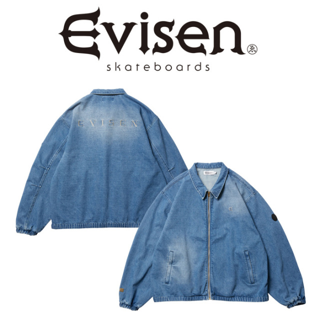 Evisen Skateboards (エヴィセン スケートボード)　 ZIP DRIZZLER DENIM JKT 　 【デニムジャケット アウター】【エビセン スケート