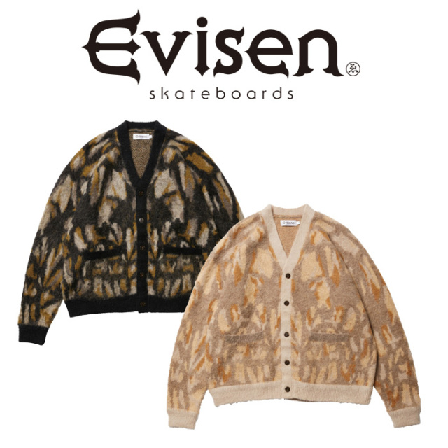 【SALE30%OFF】　Evisen Skateboards (エヴィセン スケートボード)　 SKULL CAMO CARDIGAN 　 【カーディガン】【エビセン スケート