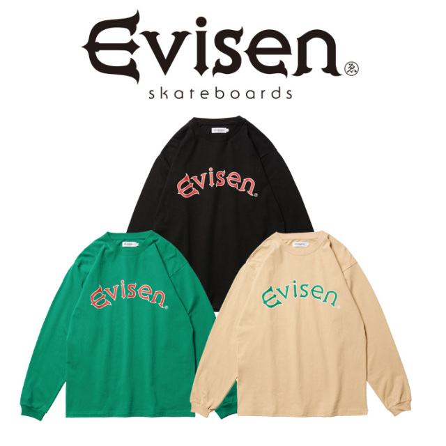 【SALE30%OFF】　Evisen Skateboards (エヴィセン スケートボード)　 ARCH LOGO LS TEE 　 【ロングスリーブ Tシャツ】【エビセン ス