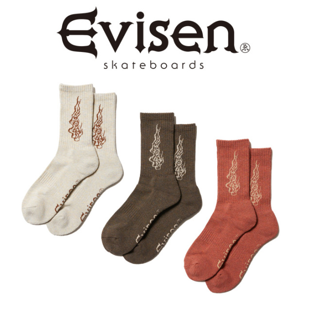 Evisen Skateboards (エヴィセン スケートボード)　 EYE FIRE SOCKS 　 【ソックス 靴下】【エビセン スケートボード Evisen Skatebo