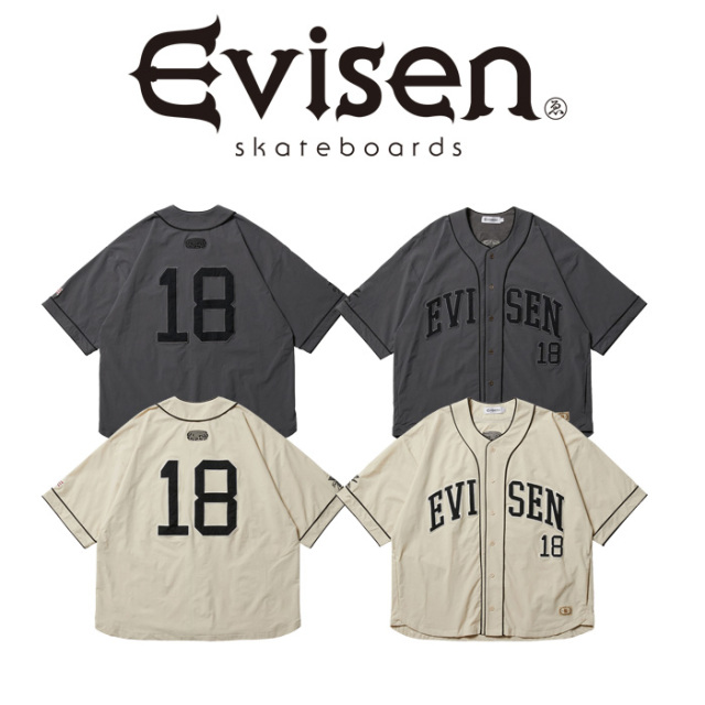 【SALE30%OFF】　Evisen Skateboards (エヴィセン スケートボード)　 OFFICIAL REPLICA BASEBALL SHIRT 　 【ベースボールシャツ】【