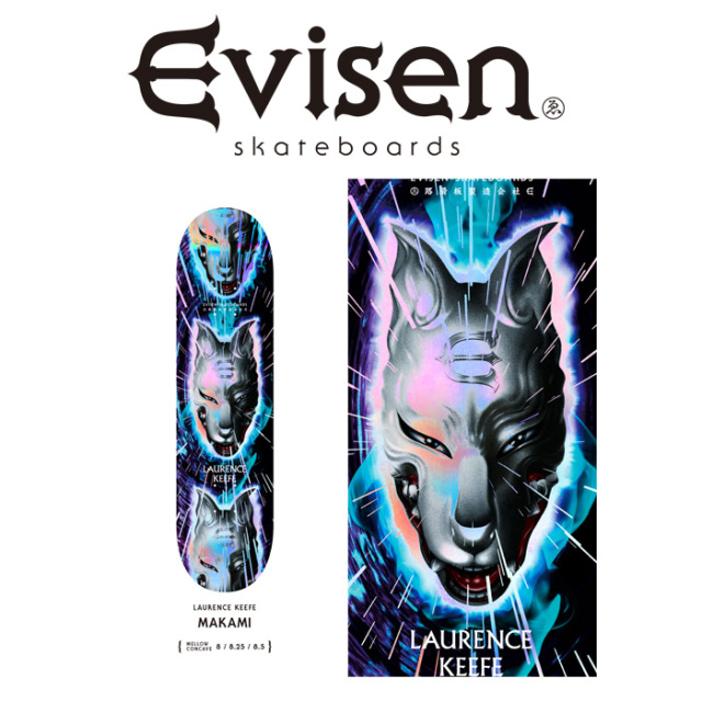 【EVISEN】 Evisen Skateboards (エヴィセン スケートボード)　 LAURENCE KEEFE / MAKAMI 　 【デッキ スケートボード スケボー】【